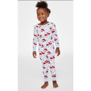 New Holiday Lane 24 Months Blue Christmas Santa Holidays Pajama Outfit Set
